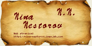 Nina Nestorov vizit kartica